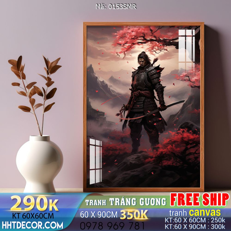 Tranh Samurai decor trang trí tường nhà trang trí tường