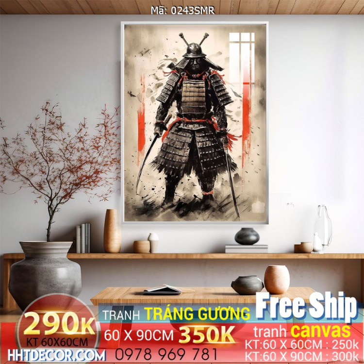 File tranh treo tường hình chiến binh Samurai 