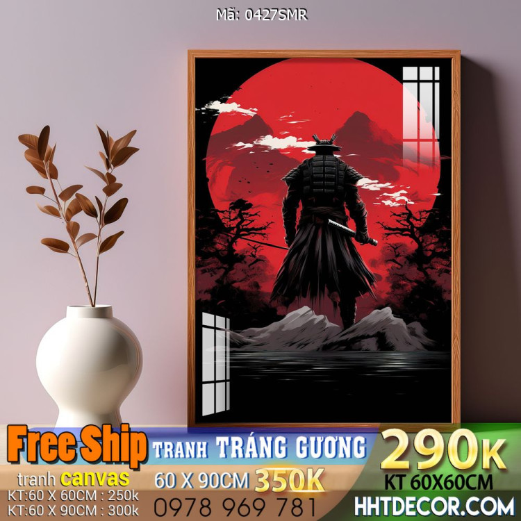 Tranh Samurai decor trang trí tường nhà trang trí tường