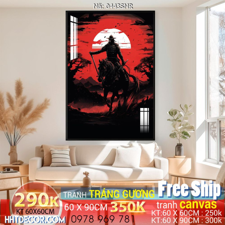 Tranh treo tường nghệ thuật hình Samurai Nhật Bản