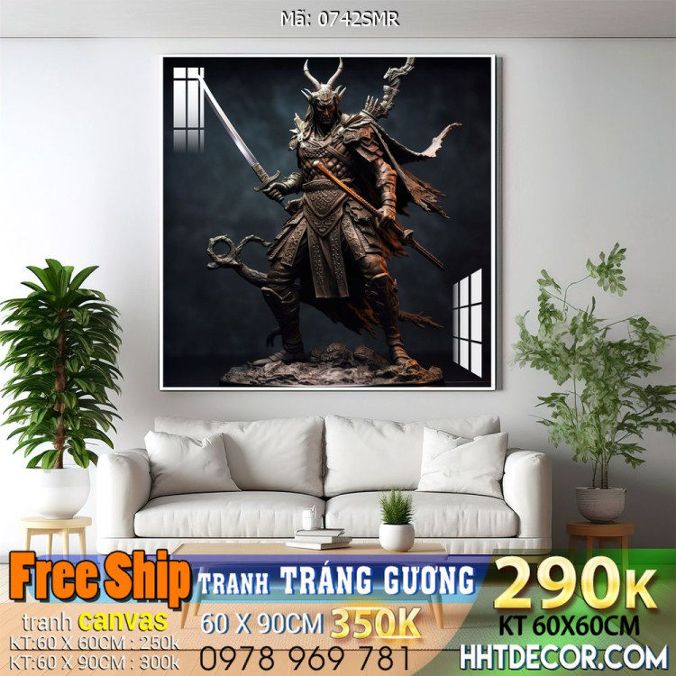 Tranh Samurai decor trang trí tường nhà trang trí tường