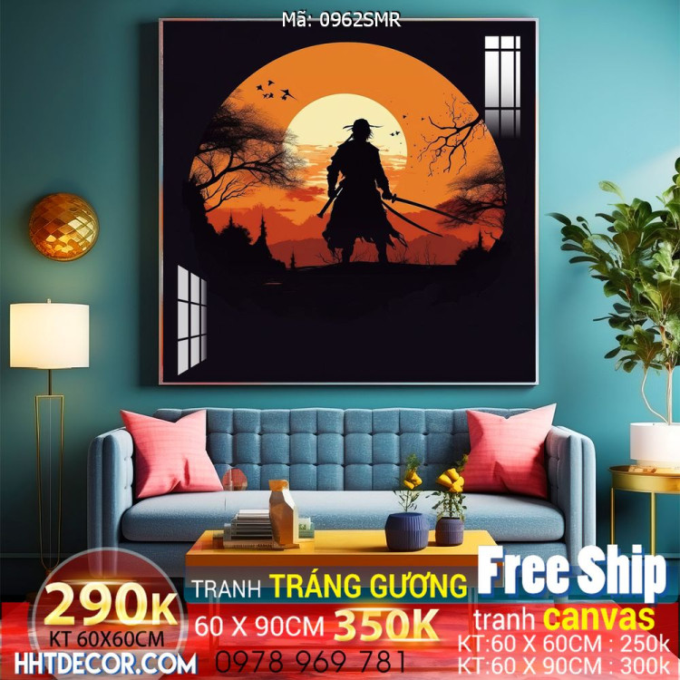 Tranh Samurai decor trang trí tường nhà trang trí tường