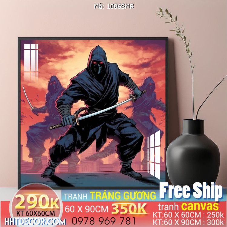 Tranh Samurai decor trang trí tường nhà trang trí tường