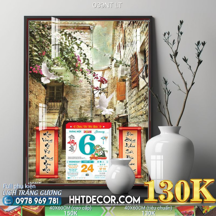 Lịch tết tranh phong cảnh decor-039NT LT