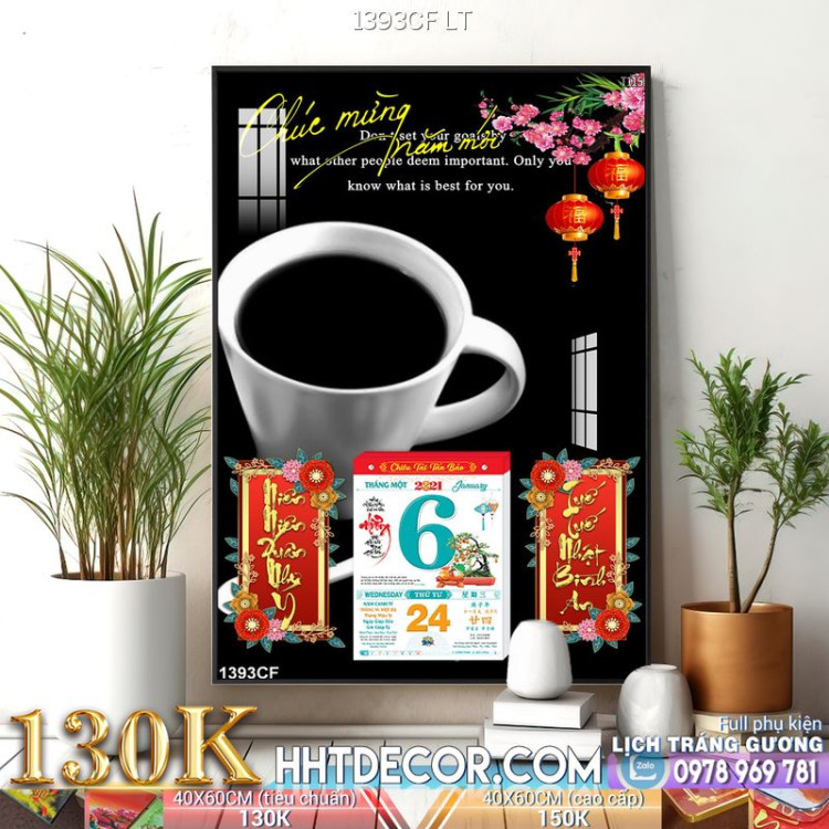 Lịch tết tranh cà phê-1393CF LT