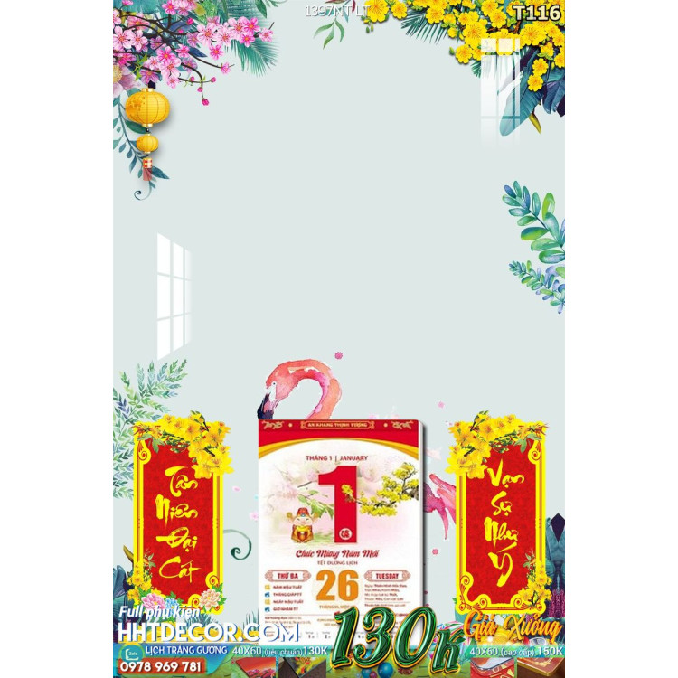 Lịch tết tranh phong cảnh decor-1397NT LT