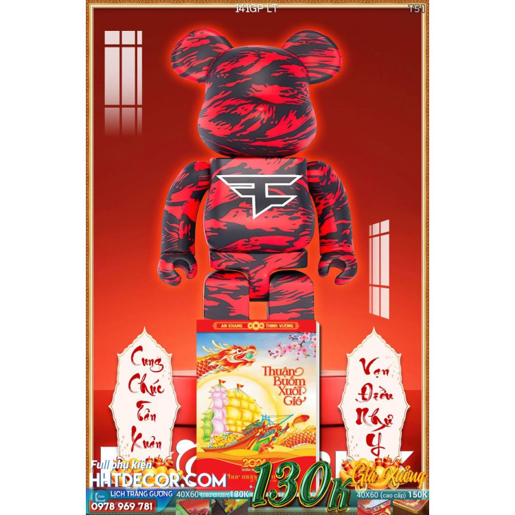 Lịch tết tranh Kawas gấu Bearbrick, Phi hành gia-141GP LT