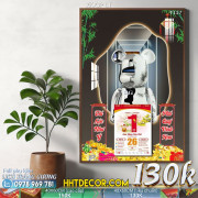 Lịch tết tranh Kawas gấu Bearbrick, Phi hành gia-160GP LT