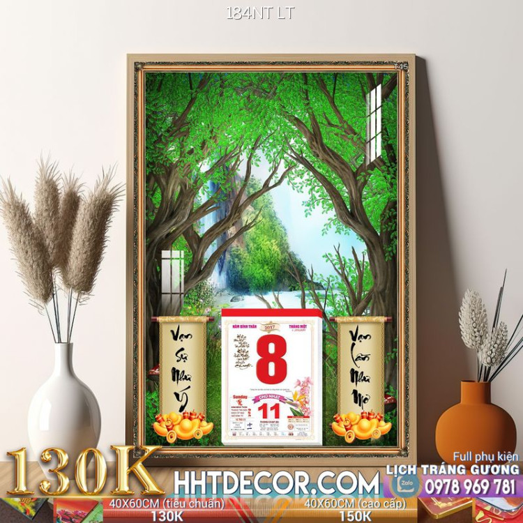 Lịch tết tranh phong cảnh decor-184NT LT