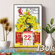Lịch tết tranh bonsai, Mai Đào tết-192BS LT