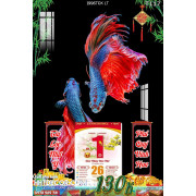 Lịch tết tranh hoa sen, cá chép-1996TCK LT