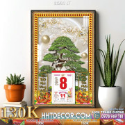 Lịch tết tranh bonsai, Mai Đào tết-219BS LT