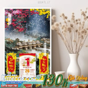 Lịch tết tranh lụa 3d canvas-2214TL LT