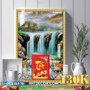 Lịch tết tranh lụa 3d canvas-2233TL LT