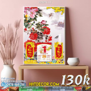 Lịch tết tranh lụa 3d canvas-2252TL LT