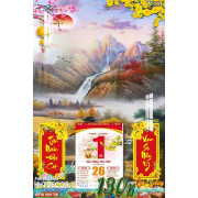 Lịch tết tranh lụa 3d canvas-2297TL LT