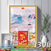 Lịch tết tranh lụa 3d canvas-2305TL LT
