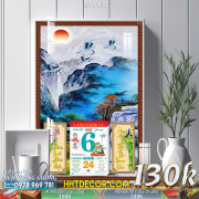 Lịch tết tranh lụa 3d canvas-2406TL LT