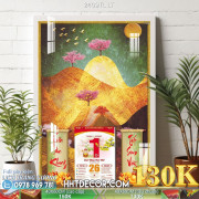 Lịch tết tranh lụa 3d canvas-2409TL LT