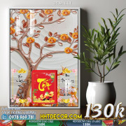 Lịch tết tranh lụa 3d canvas-2419TL LT