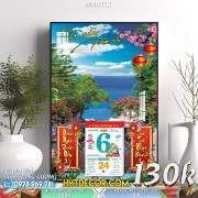 Lịch tết tranh phong cảnh decor-244NT LT