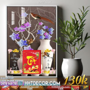 Lịch tết tranh lụa 3d canvas-2547TL LT