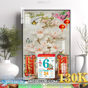 Lịch tết tranh lụa 3d canvas-2563TL LT