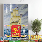 Lịch tết tranh lụa 3d canvas-2643TL LT