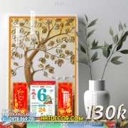 Lịch tết tranh lụa 3d canvas-2687TL LT