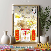 Lịch tết tranh lụa 3d canvas-2742TL LT