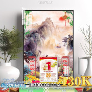 Lịch tết tranh lụa 3d canvas-2817TL LT