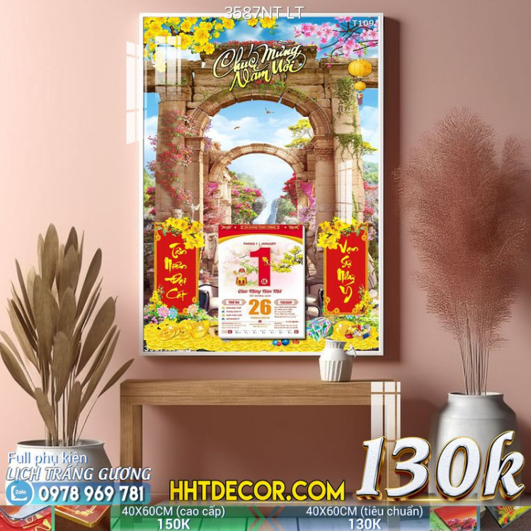 Lịch tết tranh phong cảnh decor-3587NT LT