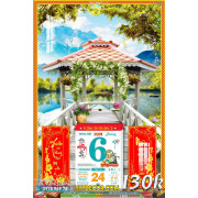 Lịch tết tranh phong cảnh decor-3618NT LT