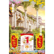 Lịch tết tranh phong cảnh decor-3664NT LT