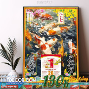 Lịch tết tranh hoa sen, cá chép-3689TCK LT