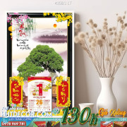 Lịch tết tranh bonsai, Mai Đào tết-416BS LT