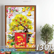 Lịch tết tranh bonsai, Mai Đào tết-429BS LT