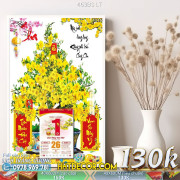 Lịch tết tranh bonsai, Mai Đào tết-463BS LT