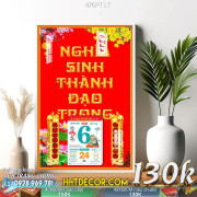 Lịch tết tranh Phòng Thờ-476PT LT