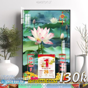 Lịch tết tranh hoa sen, cá chép-4843TCK LT