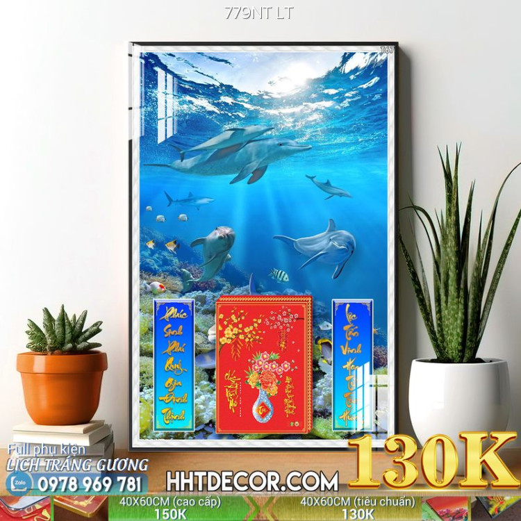 Lịch tết tranh phong cảnh decor-779NT LT