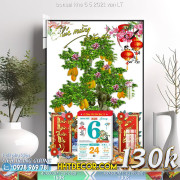 Lịch tết tranh bonsai khe 6 5 2021 van LT
