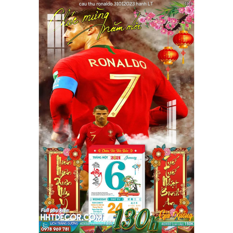 Lịch tết tranh cau thu ronaldo 31012023 hanh LT