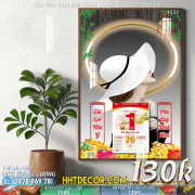 Lịch tết tranh den dien led neon decor co gai 16062023 ho LT