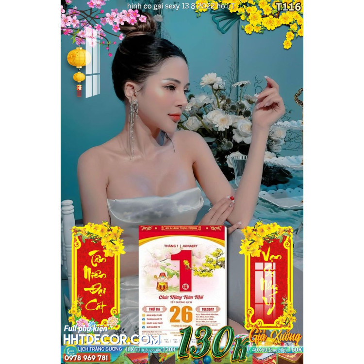 Lịch tết tranh hinh co gai sexy 13 8 2022 ho LT