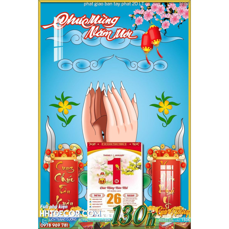 Lịch tết tranh phat giao ban tay phat 20 LT