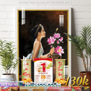 Lịch tết tranh son dau thieu nu hoa sen 09012023 vvv LT