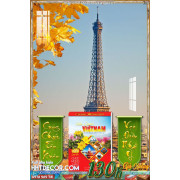 Lịch tết tranh thap eiffel 09 12 2021 duyen LT