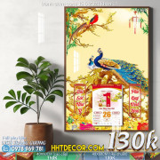 Lịch tết tranh tranh chim cong 15 5 2021 khoa LT