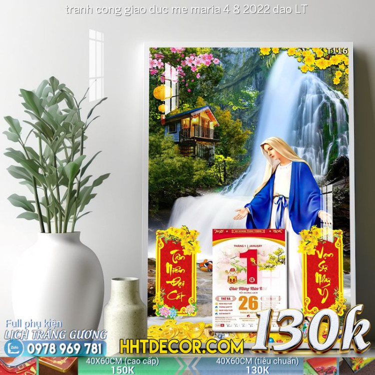 Lịch tết tranh tranh cong giao duc me maria 4 8 2022 dao LT